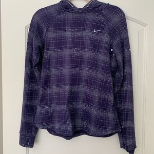 Nike Dryfit Purple Hooded Sweatshirt M